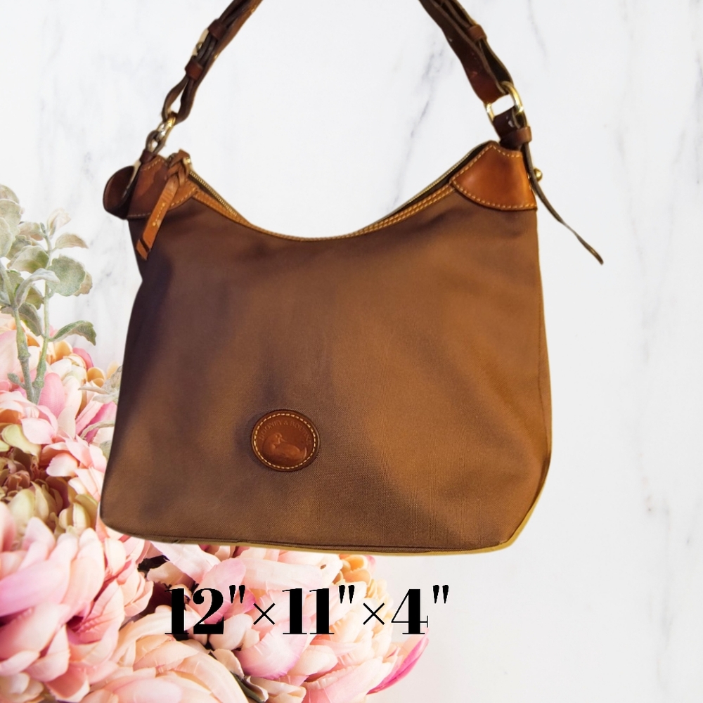 Dooney & Bourke Brown canvas hobo